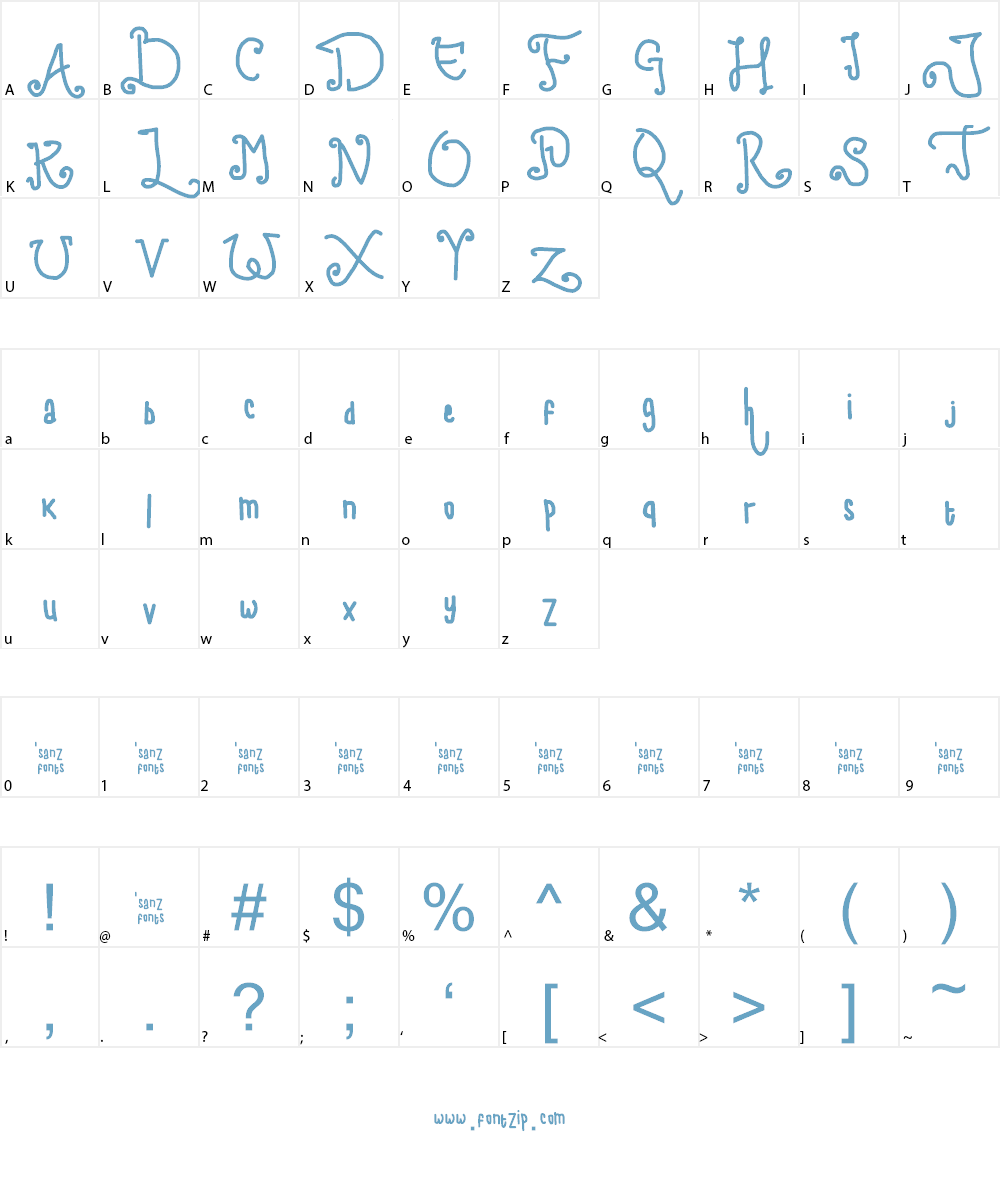 child writing Font Character